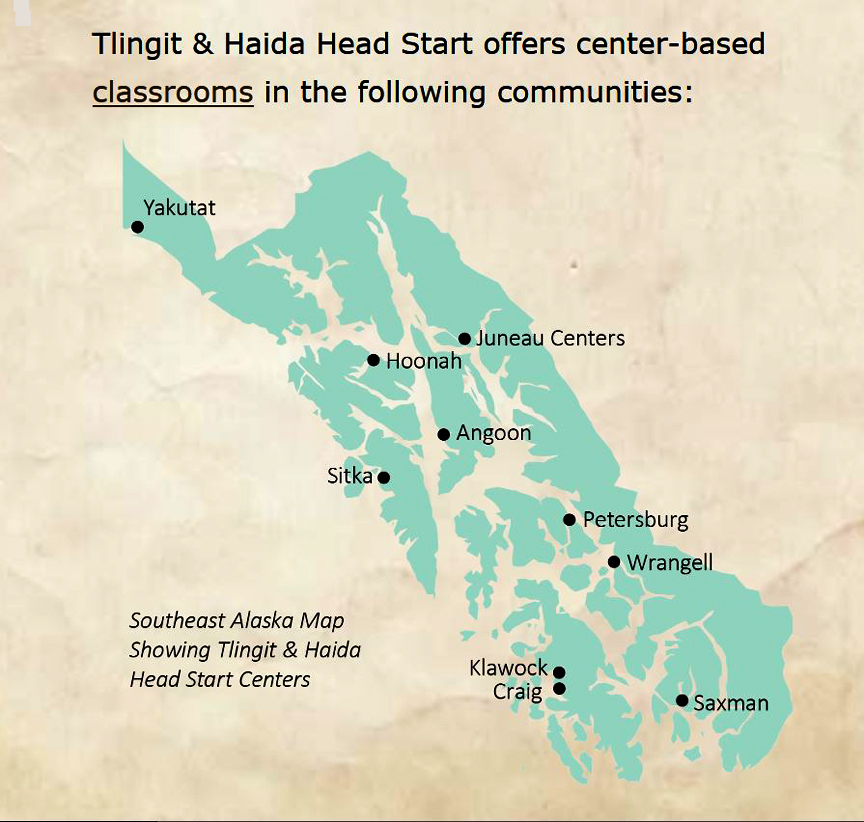 T&H Headstart map of SE Alaska communities