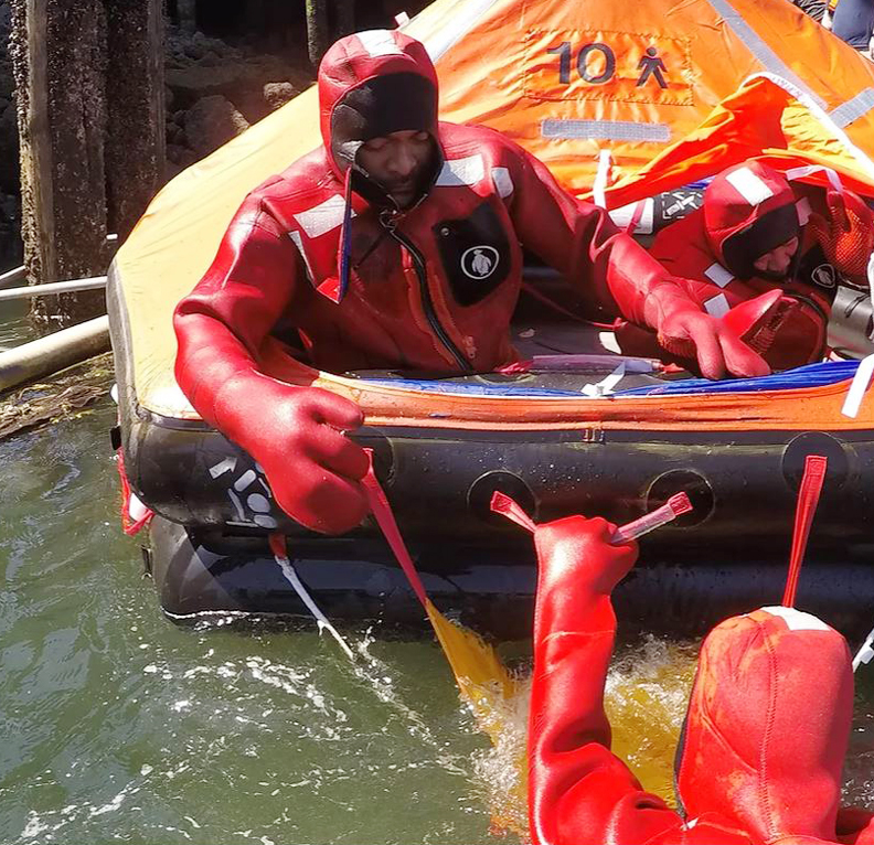 AMSEA training with inflatable