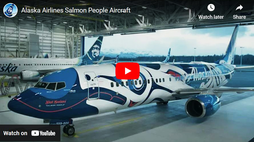 Alaska Air Worl Salmon People plane