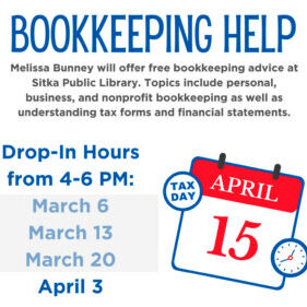 Bookkeeping help at library March &#038; April image