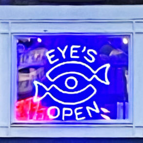 Fish Eye Coffee neon sign_Zoomed